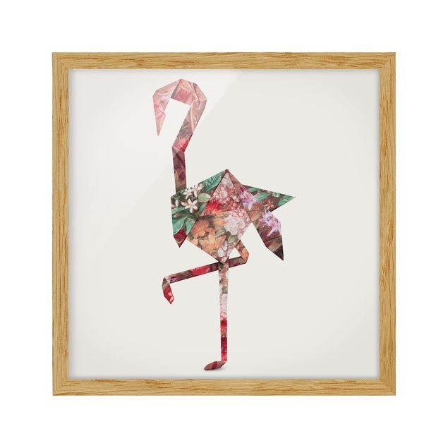 Wohndeko Blume Origami Flamingo