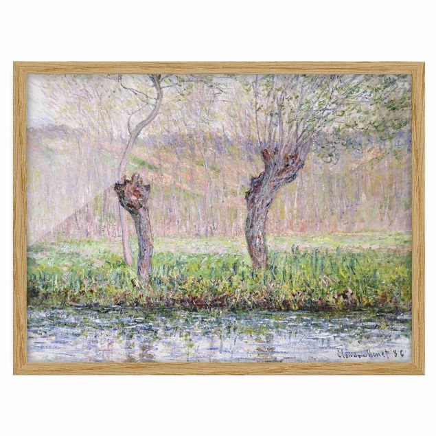 Wanddeko Schlafzimmer Claude Monet - Weidenbäume Frühling