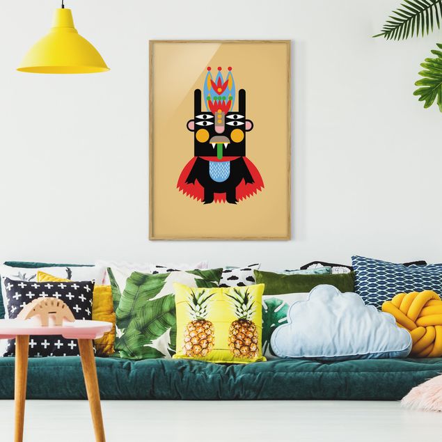 Wanddeko Büro Collage Ethno Monster - König
