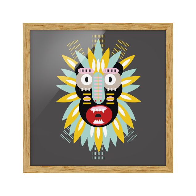 Wanddeko Mädchenzimmer Collage Ethno Maske - King Kong