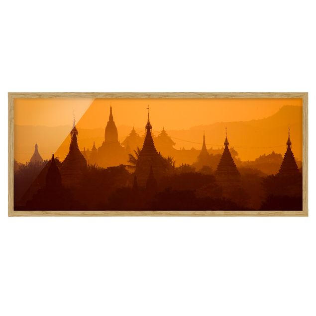 Wanddeko Esszimmer Tempelstadt in Myanmar