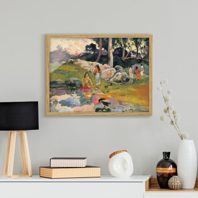 Wanddeko Wohnzimmer Paul Gauguin - Flussufer