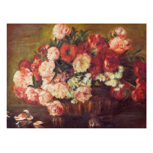 Deko Blume Auguste Renoir - Stillleben mit Pfingstrosen