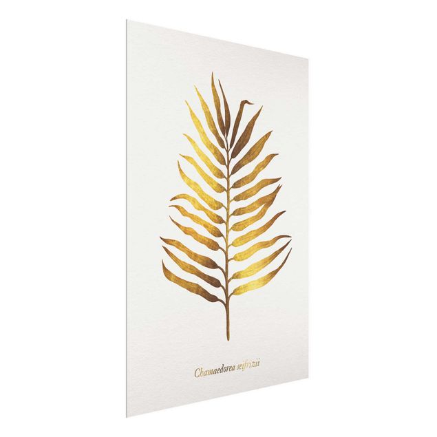 Wanddeko Flur Gold - Palmenblatt II
