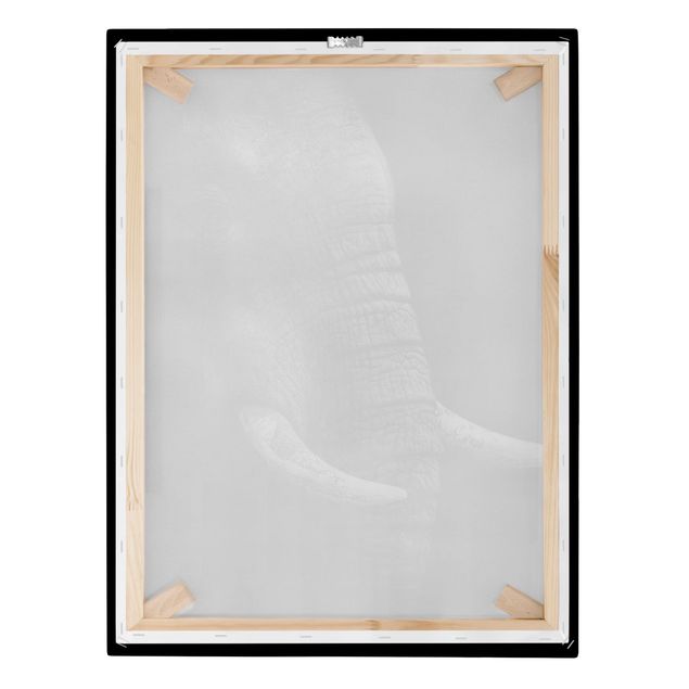 Wanddeko Büro Dunkles Elefanten Portrait