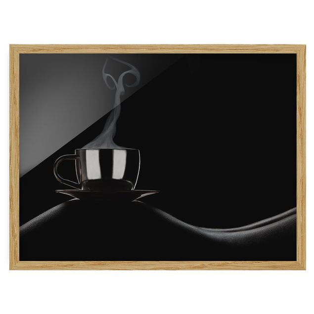 Wanddeko schwarz-weiß Coffee in Bed