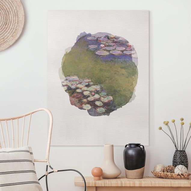 Impressionismus Bilder kaufen Wasserfarben - Claude Monet - Seerosen