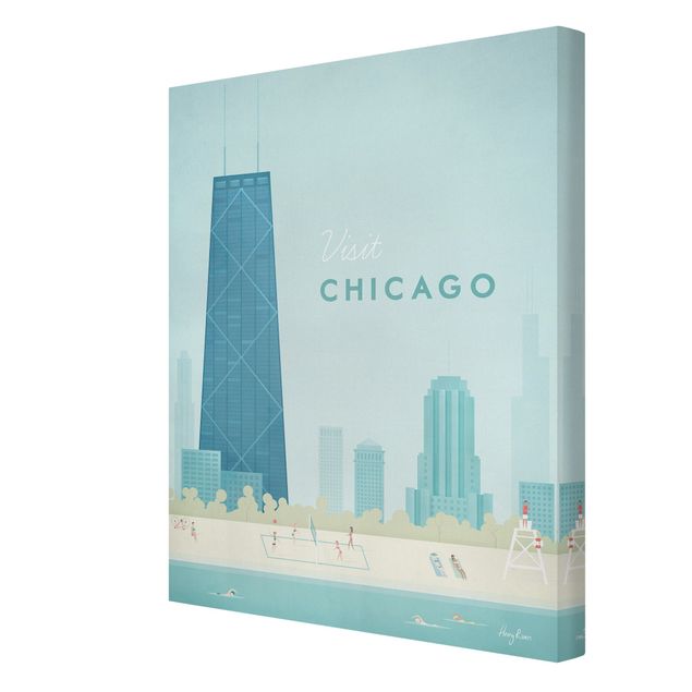 Wanddeko Esszimmer Reiseposter - Chicago