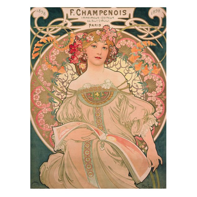 Wanddeko Esszimmer Alfons Mucha - Plakat für F. Champenois
