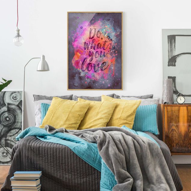 Wanddeko Schlafzimmer Farbexplosion Do what you love