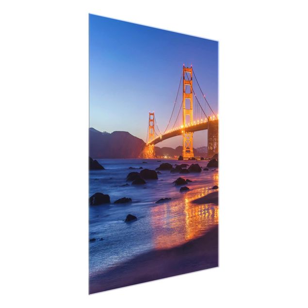 Wanddeko Esszimmer Golden Gate Bridge am Abend