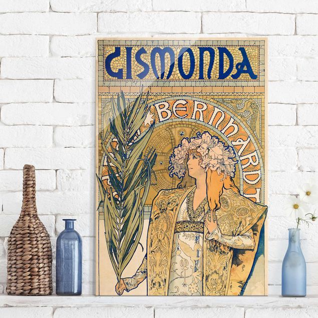 Wanddeko Treppenhaus Alfons Mucha - Plakat für Theaterstück Gismonda