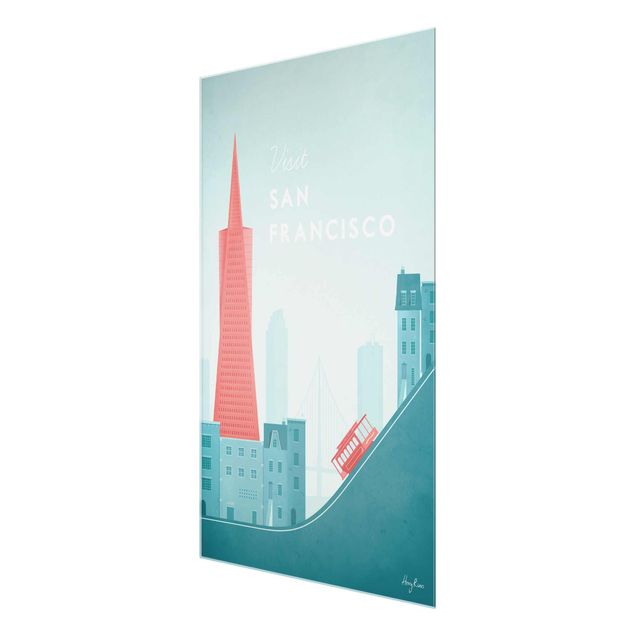 Wanddeko Jugendzimmer Reiseposter - San Francisco