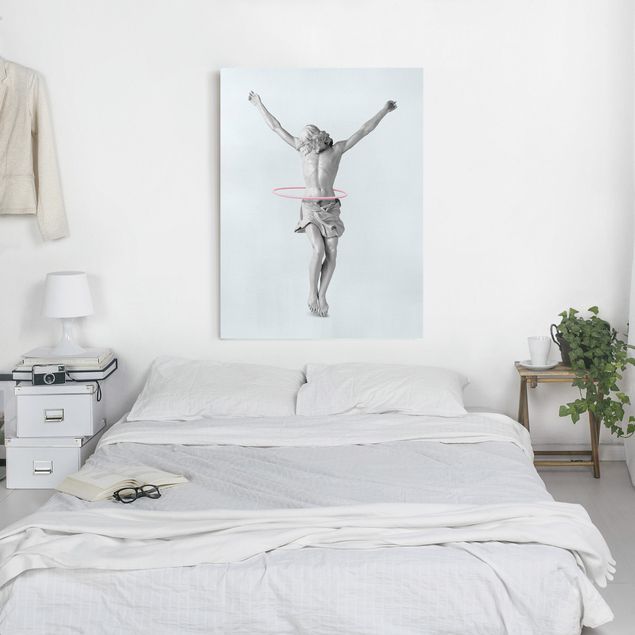 Wanddeko Schlafzimmer Jesus mit Hula Hoop Reifen