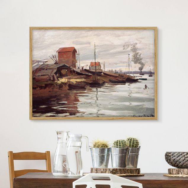 Strandbilder mit Rahmen Claude Monet - Seine Petit-Gennevilliers