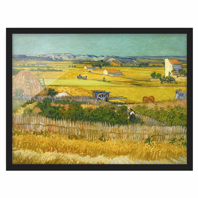 Bild mit Rahmen - Vincent van Gogh - Die Ernte - Querformat 3:4