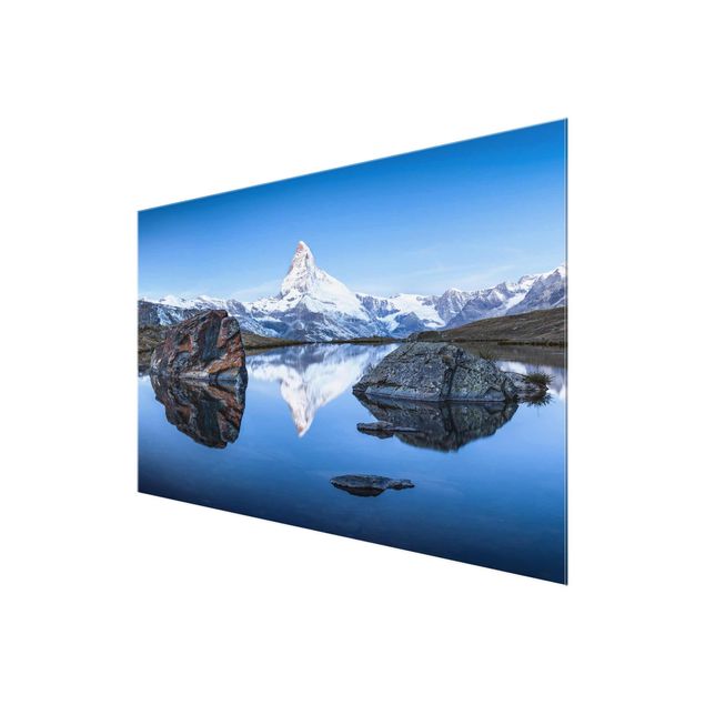 Wanddeko Büro Stellisee vor dem Matterhorn