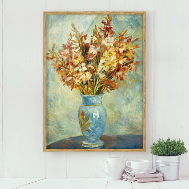 Wanddeko Wohnzimmer Auguste Renoir - Gladiolen in Vase