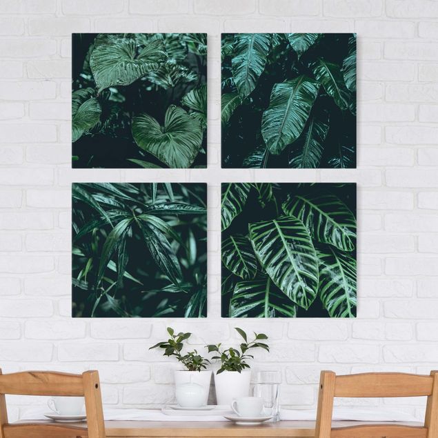 Wanddeko Wohnzimmer Tropische Pflanzen
