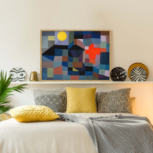 Wanddeko Schlafzimmer Paul Klee - Feuer bei Vollmond