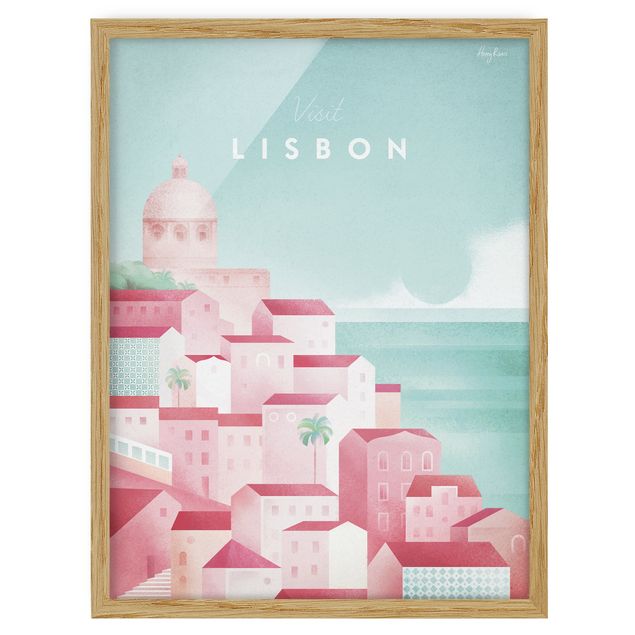 Wanddeko Schlafzimmer Reiseposter - Lissabon