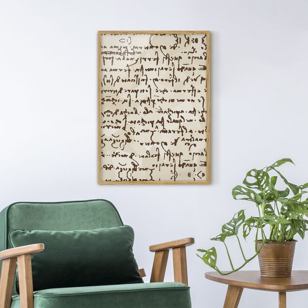 Wanddeko Wohnzimmer Da Vinci Manuskript