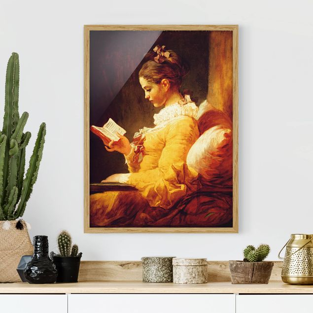 Wanddeko Wohnzimmer Jean Honoré Fragonard - Lesendes Mädchen