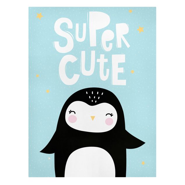 Wanddeko Mädchenzimmer Super Cute Pinguin
