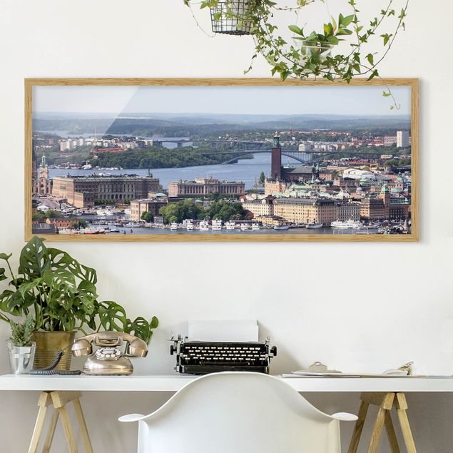 Wanddeko Schlafzimmer Stockholm City