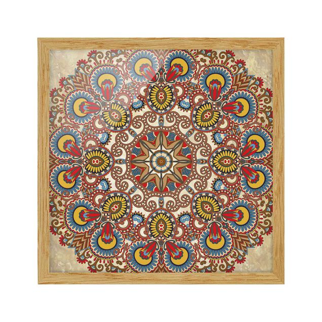 Wanddeko Esszimmer Farbiges Mandala
