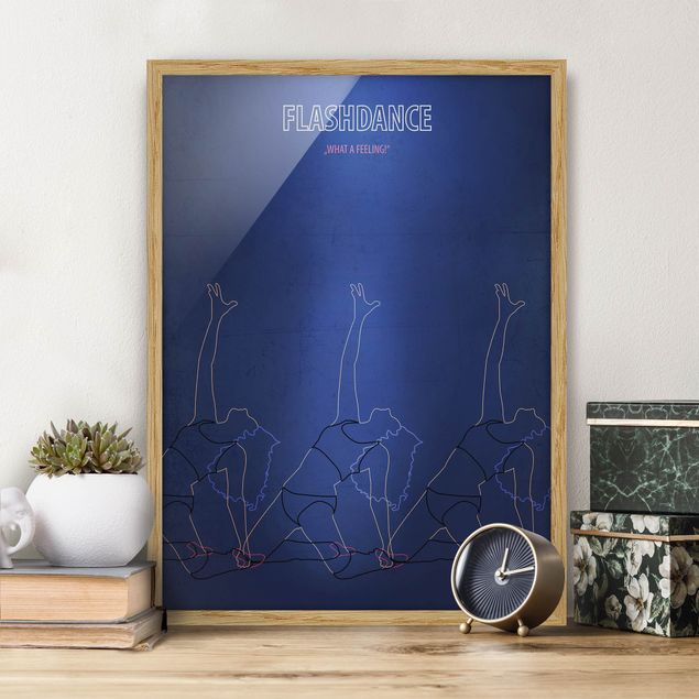 Wanddeko blau Filmposter Flashdance