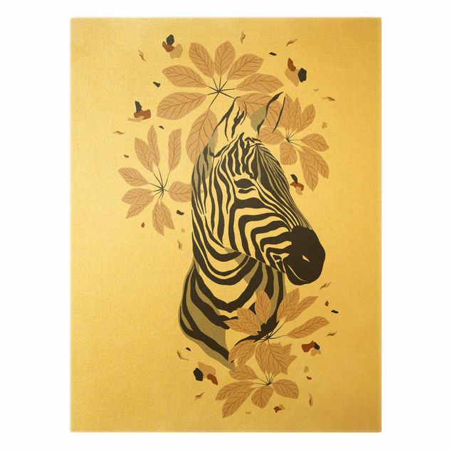 Wandbilder Zebras Safari Tiere - Portrait Zebra