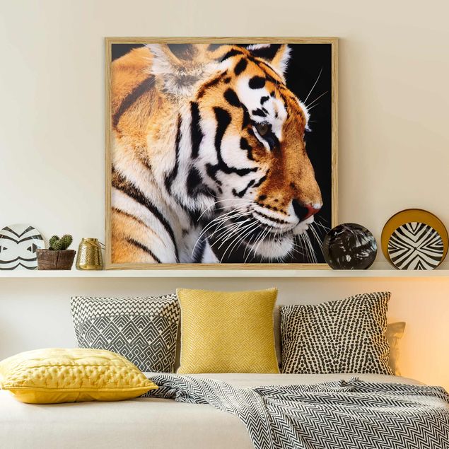 Wanddeko gelb Tiger Schönheit