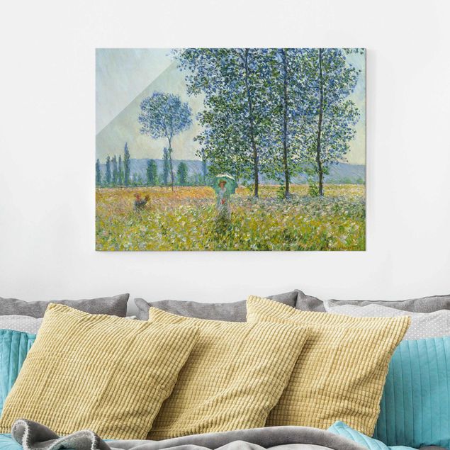 Wanddeko über Sofa Claude Monet - Felder im Frühling
