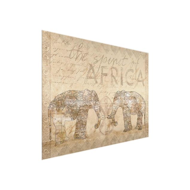 Wanddeko Flur Vintage Collage - Spirit of Africa