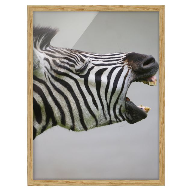 Wanddeko Esszimmer Brüllendes Zebra