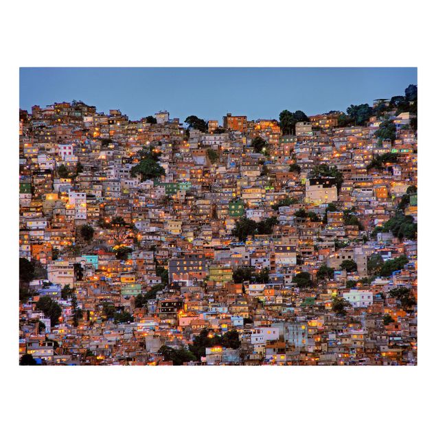 Wanddeko Flur Rio de Janeiro Favela Sonnenuntergang