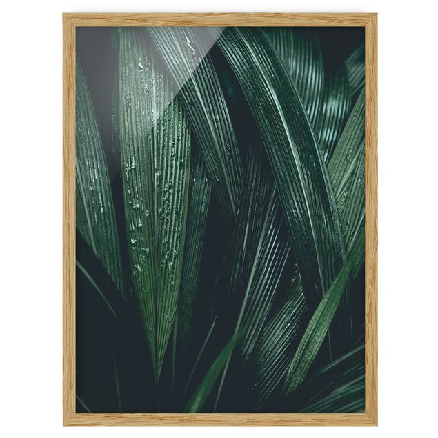 Wanddeko Flur Grüne Palmenblätter