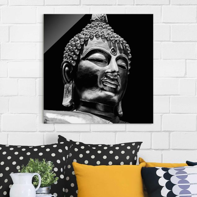 Wanddeko Schlafzimmer Buddha Statue Gesicht