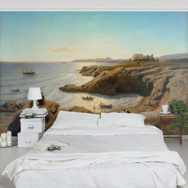 Wanddeko Schlafzimmer Andreas Achenbach - Küste bei Syrakus