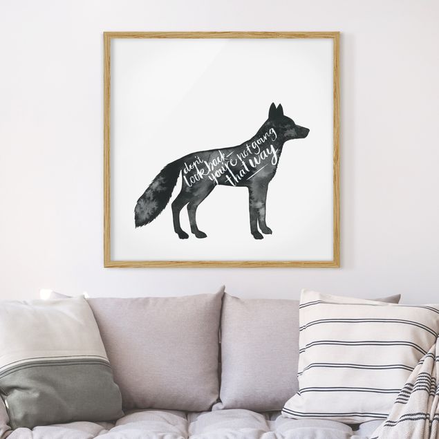 Wanddeko Schlafzimmer Tiere mit Weisheit - Fuchs