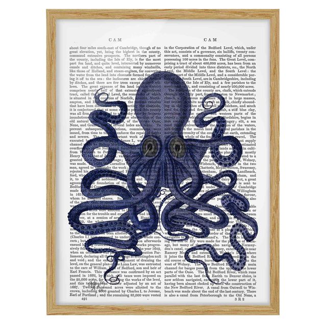Wanddeko Flur Tierlektüre - Oktopus