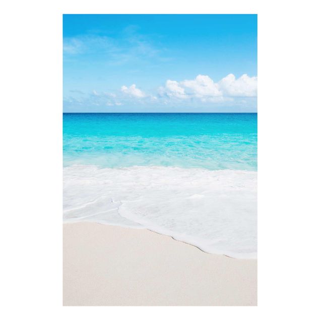 Glasbilder Karibik Blaue Welle