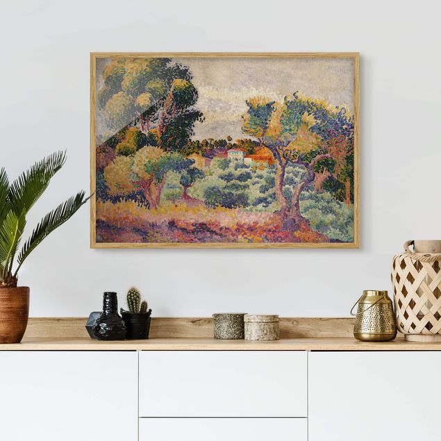 Wanddeko Wohnzimmer Henri Edmond Cross - Eukalyptus und Olivenhain