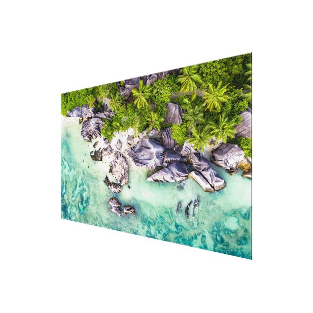 Glasbilder Karibik Versteckter Strand