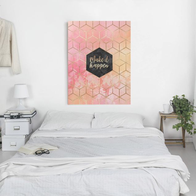 Wanddeko Schlafzimmer Make It Happen Geometrie Pastell