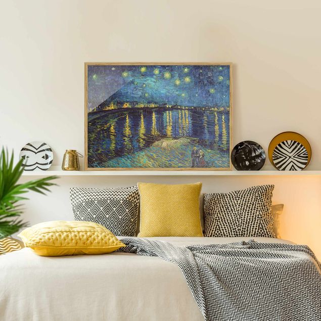Wanddeko Wohnzimmer Vincent van Gogh - Sternennacht über der Rhône