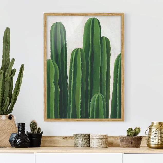 Wanddeko Wohnzimmer Lieblingspflanzen - Kaktus