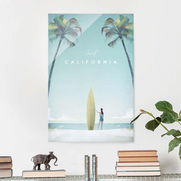 Wanddeko Schlafzimmer Reiseposter - California