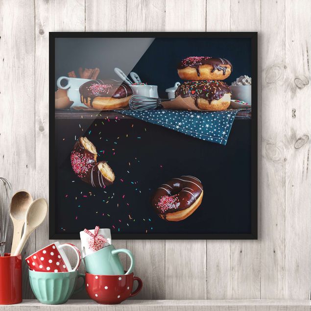 Wanddeko Esszimmer Donuts vom Küchenregal